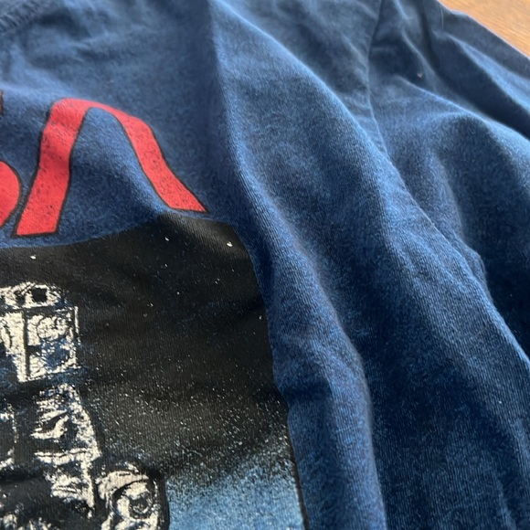 NASA Fifth Sun T Shirt Long Sleeve L Blue Mens Astronaut Space Shuttle Crew Neck - Picture 14 of 16